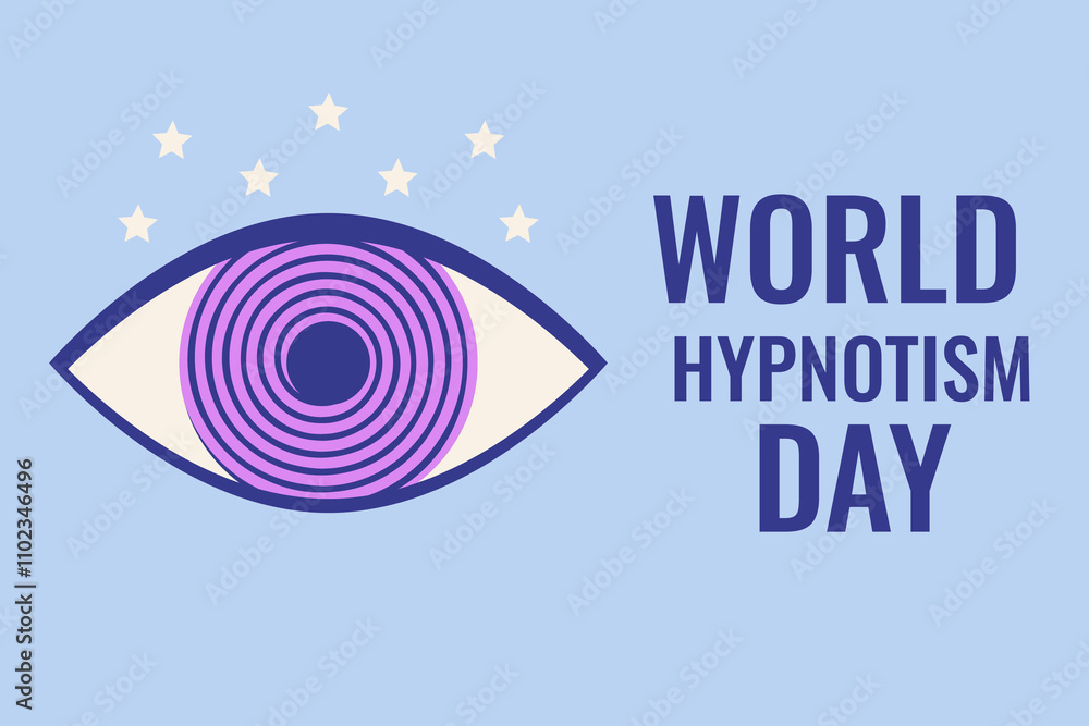 World Hypnotism Day, January 4th. Vector banner. World Hypnotism Day, January 4th. Vector banner.