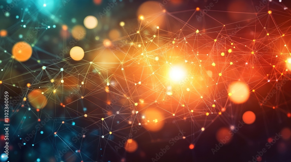 A vibrant abstract image featuring glowing orbs and interconnected lines, representing a dynamic network of light and energy. A vibrant abstract image featuring glowing orbs and interconnected lines, representing a dynamic network of light and energy.
