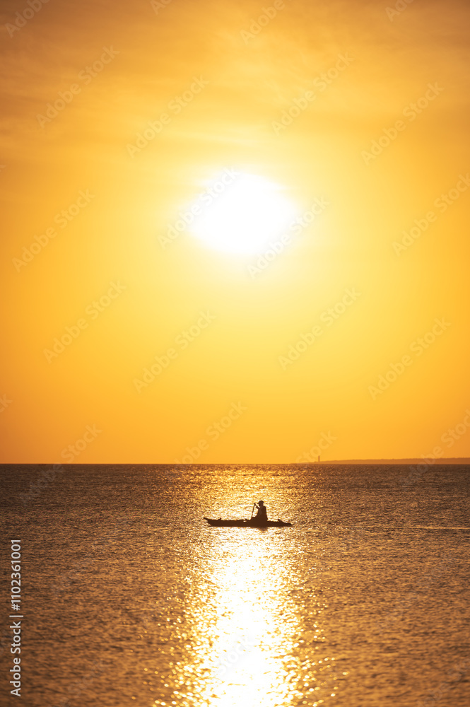 Zanzibar fishermen boats in November sunsets Zanzibar fishermen boats in November sunsets