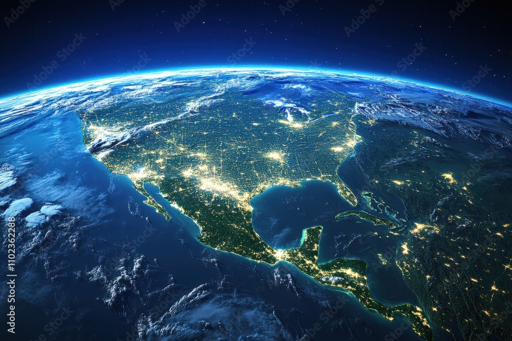 Fototapeta premium Steubenville, Ohio, USA. The Great City in America on the Global Map