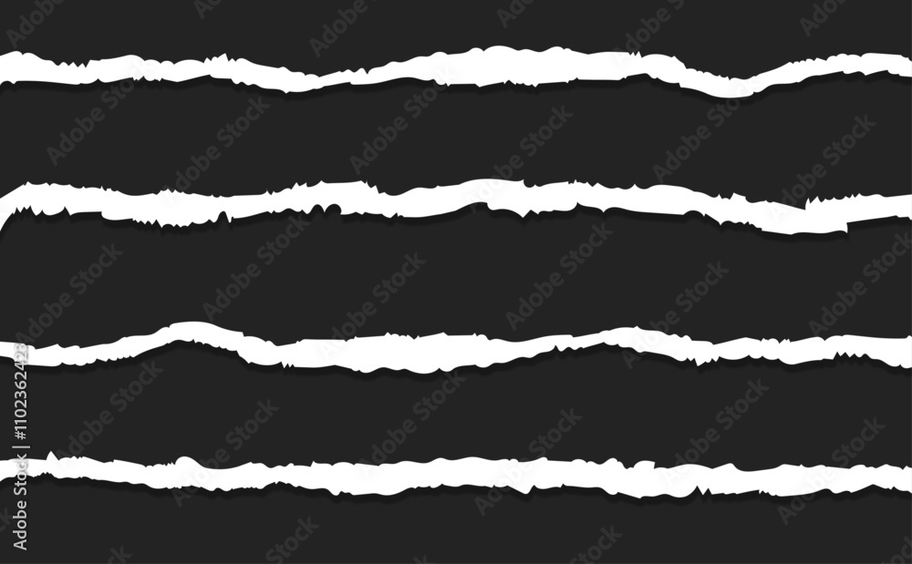 Set of torn black paper with ripped edges. Vector illustration Set of torn black paper with ripped edges. Vector illustration