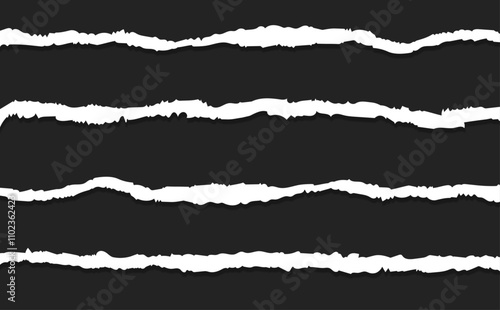 Wallpaper Mural Set of torn black paper with ripped edges. Vector illustration Torontodigital.ca