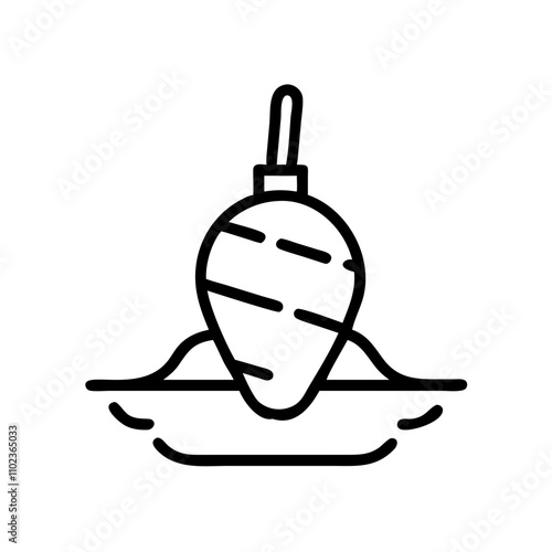 Concrete float icon for finishing construction tasks