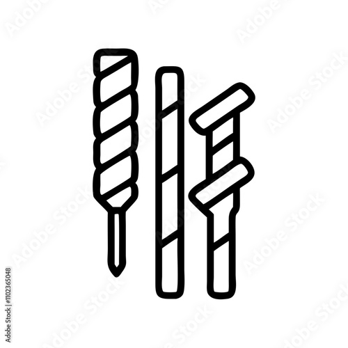 Drill bits icon for construction