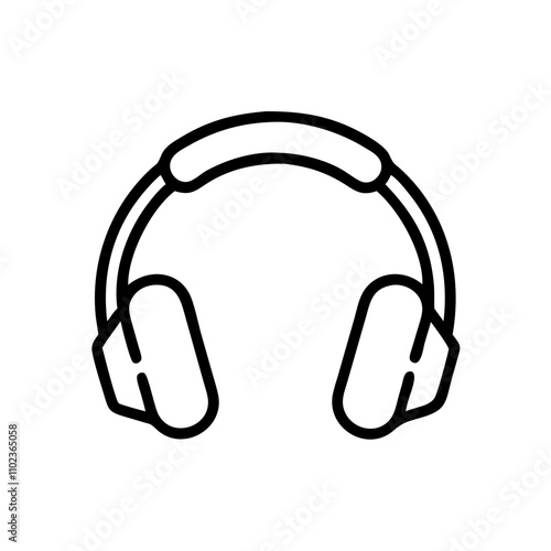 Ear protection icon for safety in construction