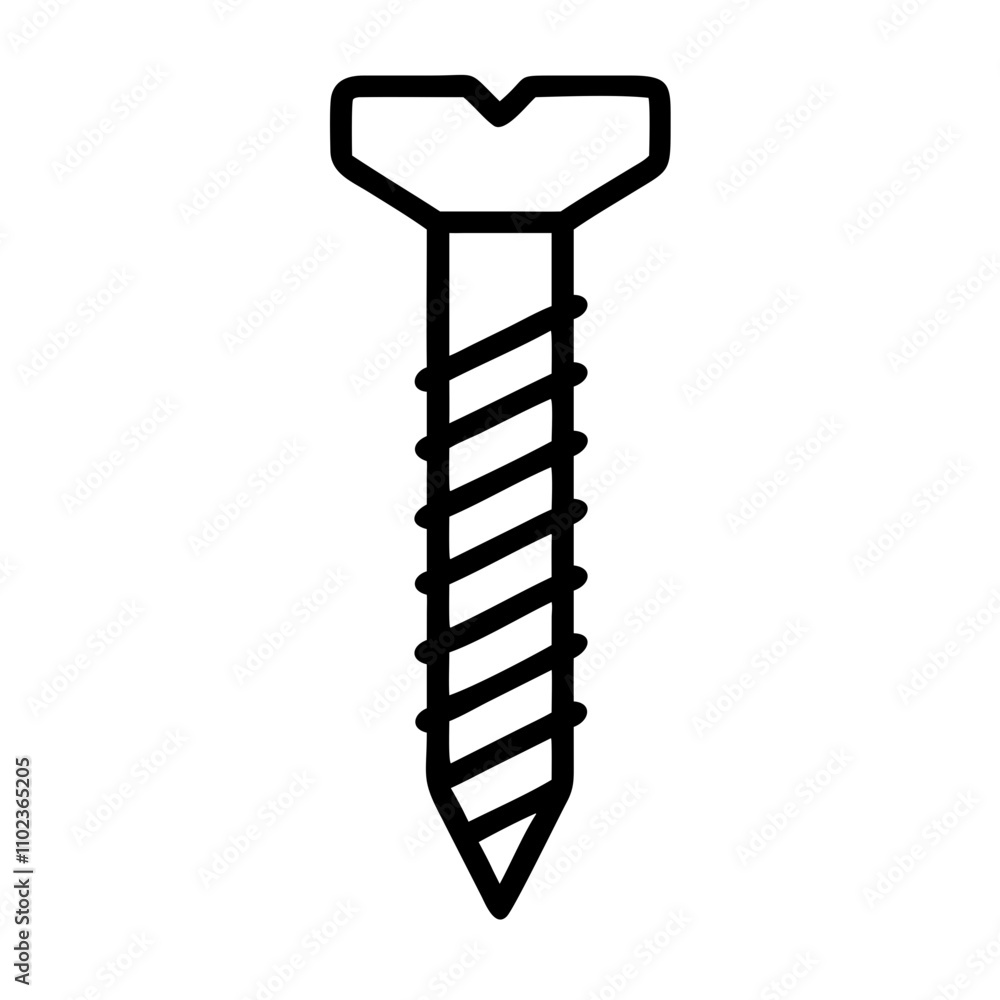Screw icon for fastening and construction tasks Screw icon for fastening and construction tasks