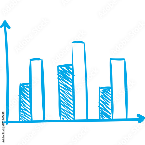 business graph with arrow