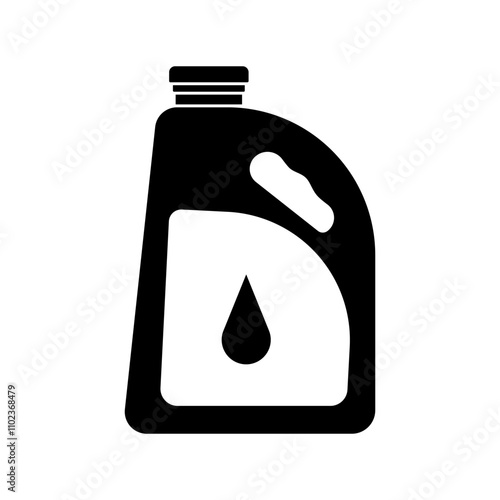 motorbike oil jerry can icon flat style pictogram for ui or ux mobile app, design sign logo symbol vector illustration, isolated on white editable