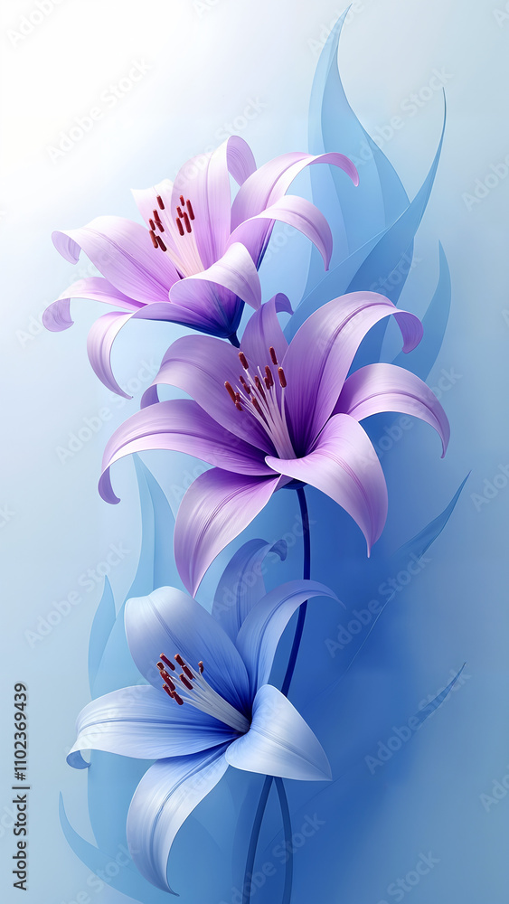 Fototapeta premium Vibrant Lily Petals Abstract