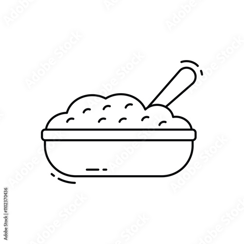 Oatmeal vector icon