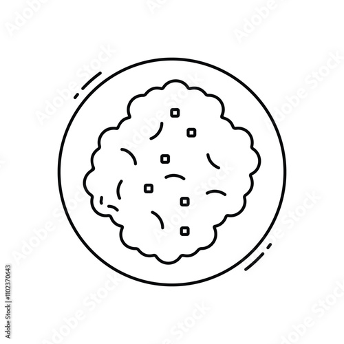 Scrambled eggs vector icon