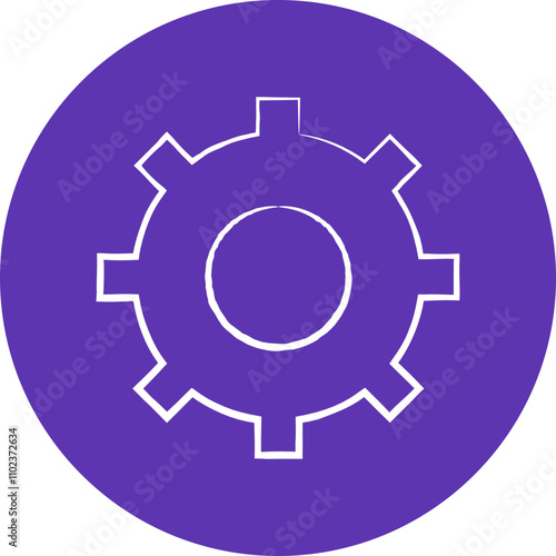 Settings single illustration vector icon