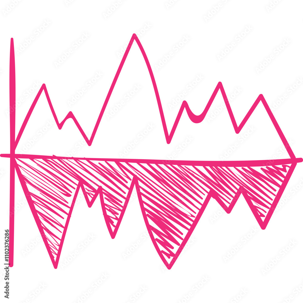 Graph single line vector icon Graph single line vector icon