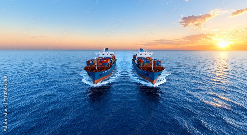 A self-governing fleet of vessels carrying cargo across the sea. Inventory. A self-governing fleet of vessels carrying cargo across the sea. Inventory.