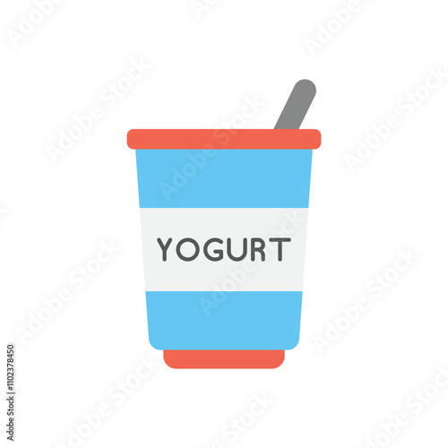 Yogurt vector icon