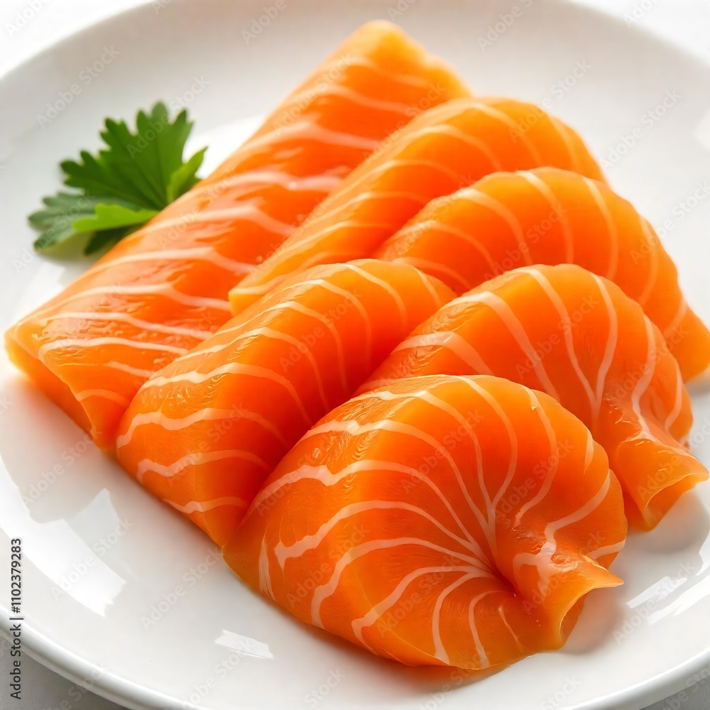 a pile of raw salmon on a white background. a pile of raw salmon on a white background.