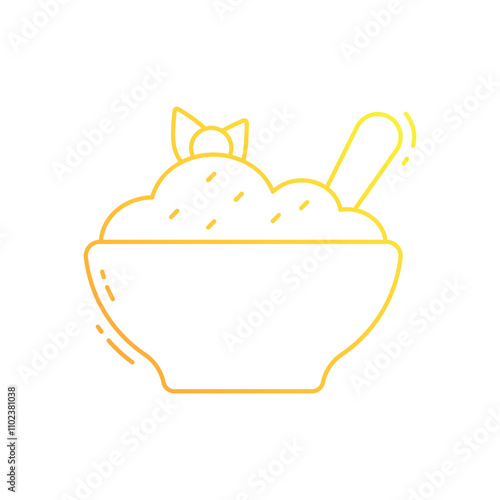 Porridge vector icon