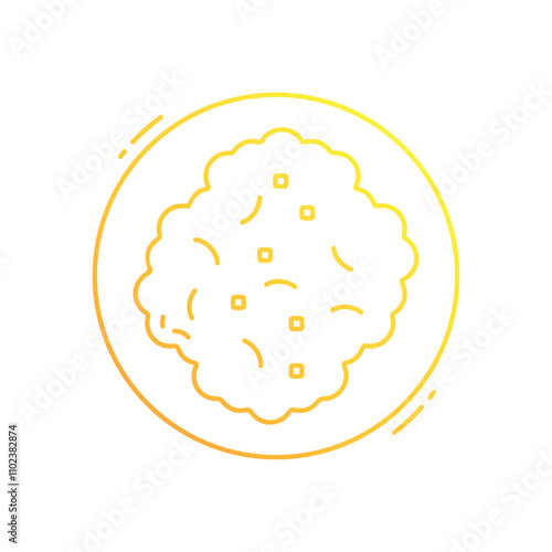 Scrambled eggs vector icon
