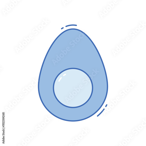 Boiled egg vector icon