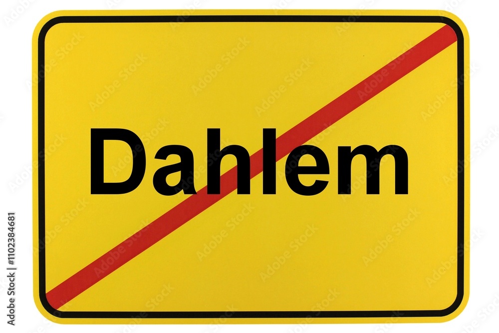 Illustration eines Ortsschildes der Gemeinde Dahlem in Niedersachsen Illustration eines Ortsschildes der Gemeinde Dahlem in Niedersachsen
