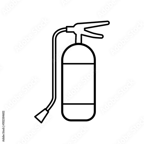 fire extinguisher icon flat style pictogram for ui or ux mobile app, design sign logo symbol vector illustration, isolated on white editable