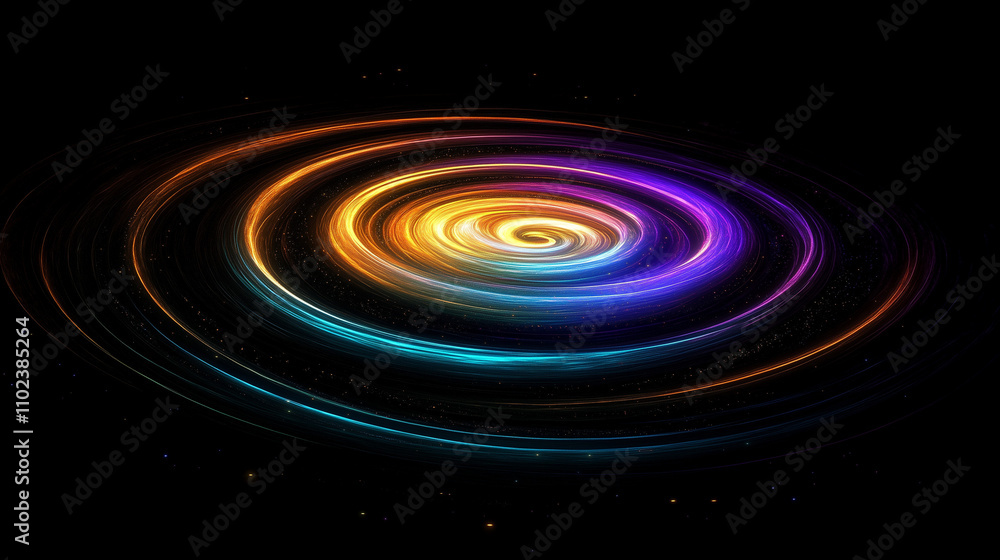 Vibrant multi-colored spirals twist in the endless darkness of space, their glowing forms adding depth and mystery. Vibrant multi-colored spirals twist in the endless darkness of space, their glowing forms adding depth and mystery.