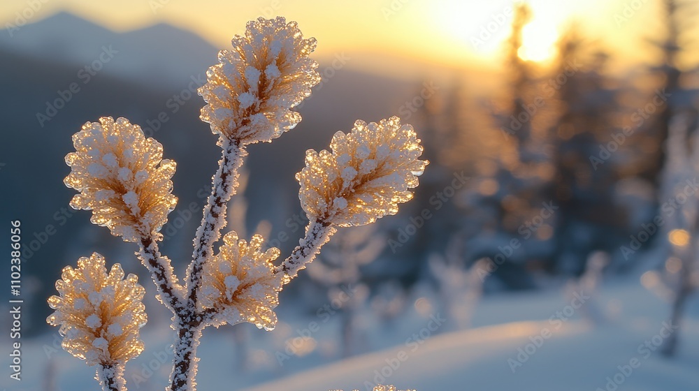 Enchanting Frosty Winter Forest | Snowy Trees and Blurred Winter Wonderland Background Enchanting Frosty Winter Forest | Snowy Trees and Blurred Winter Wonderland Background