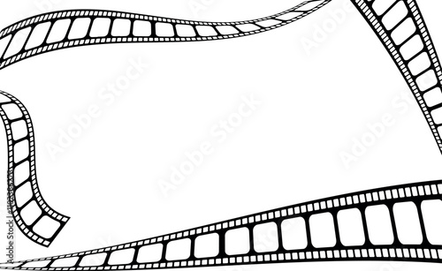 Film Strip Layout - Four Pieces of Tapes forming a Frame. 100% Transparency in the holes.
