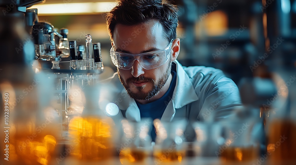 Lab scientist adding chemical solutions to human cell cultures Lab scientist adding chemical solutions to human cell cultures