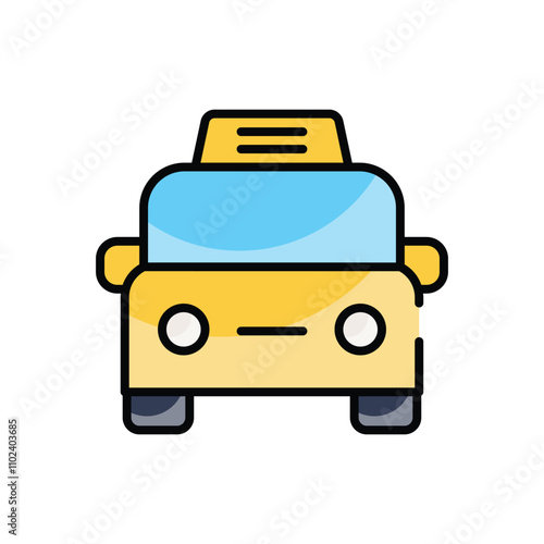 Taxi vector icon