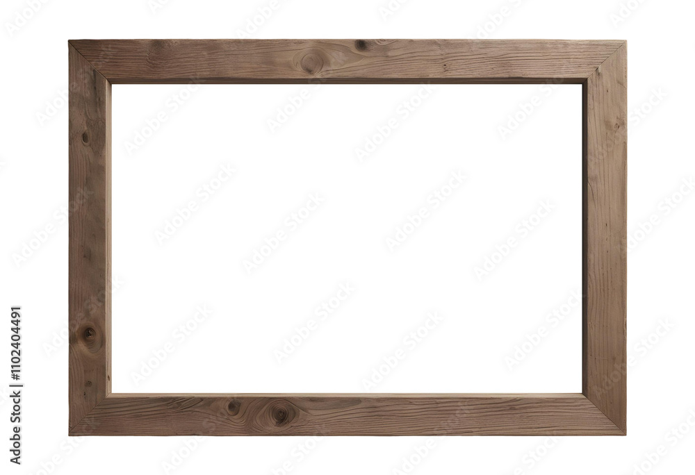 Wooden frame isolated on transparent background Wooden frame isolated on transparent background