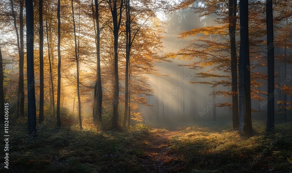 Misty Morning Woods Misty Morning Woods