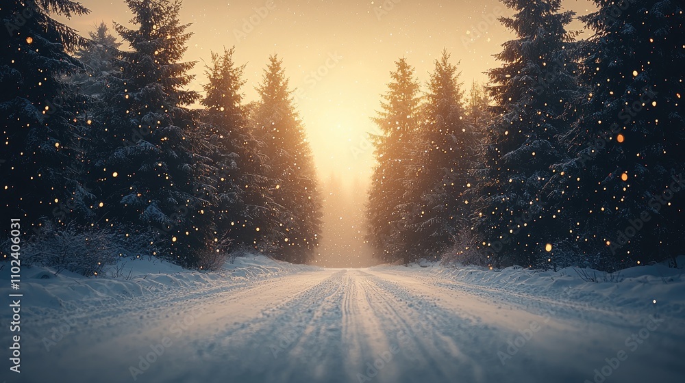 Enchanting Frosty Winter Forest | Snowy Trees and Blurred Winter Wonderland Background Enchanting Frosty Winter Forest | Snowy Trees and Blurred Winter Wonderland Background