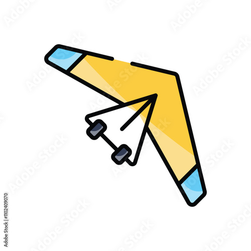 Hang Glider vector icon