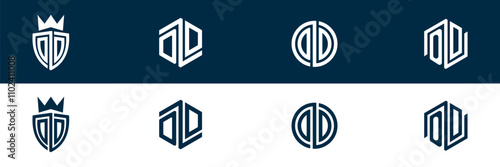 OD DO typography letter logo desgn