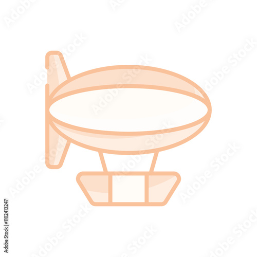 Zeppelin vector icon