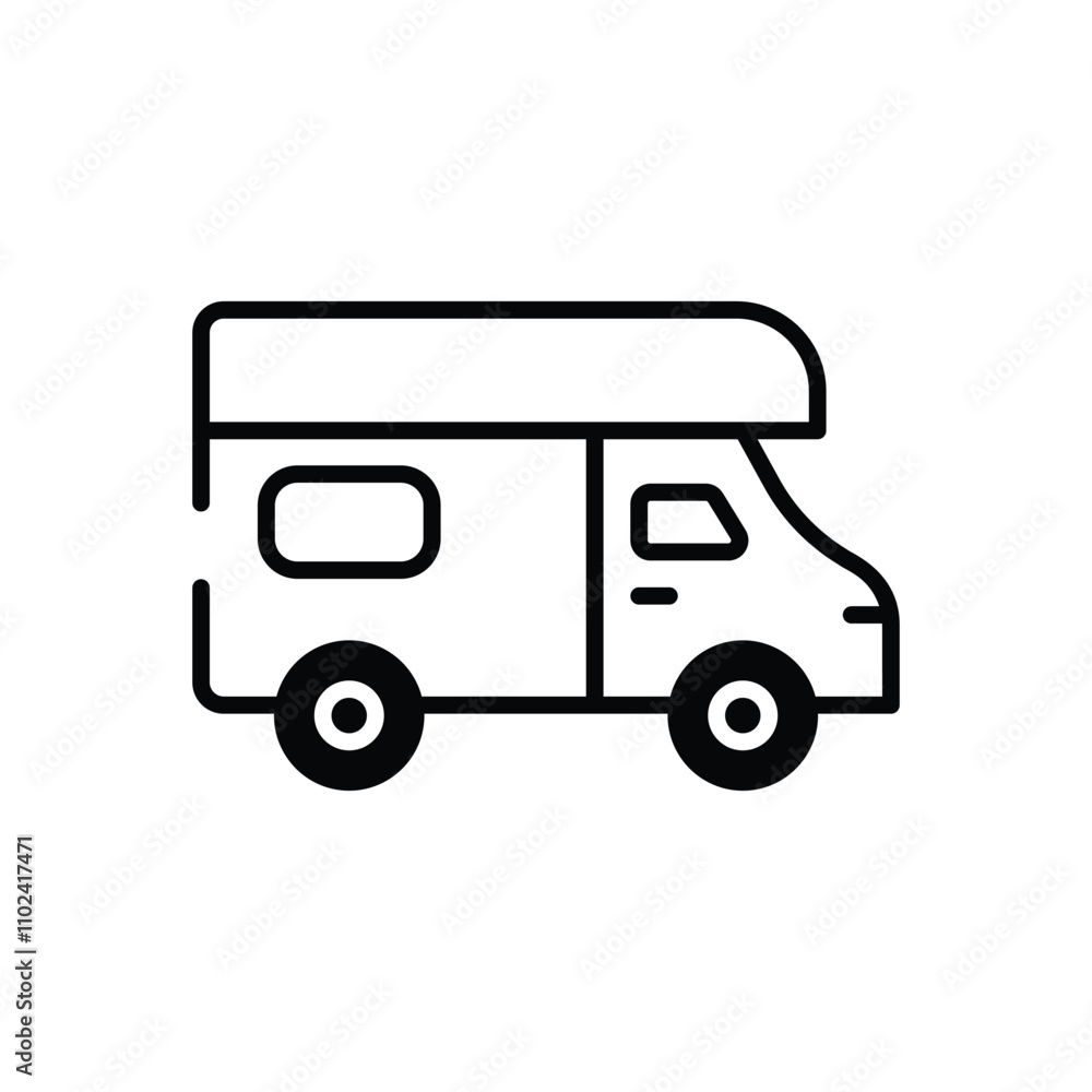 Fototapeta premium Recreational Vehicle vector icon