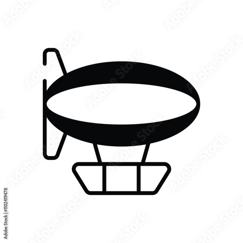 Zeppelin vector icon