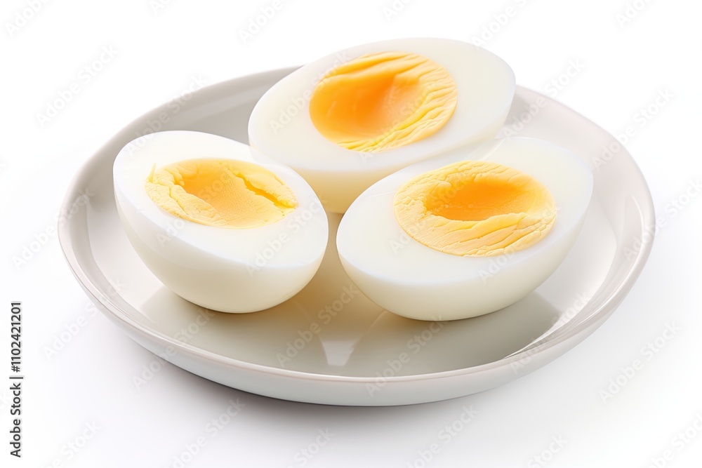 Chicken eggs raw and boiled isolated on a white background with a clipping path Chicken eggs raw and boiled isolated on a white background with a clipping path