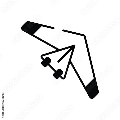 Hang Glider vector icon