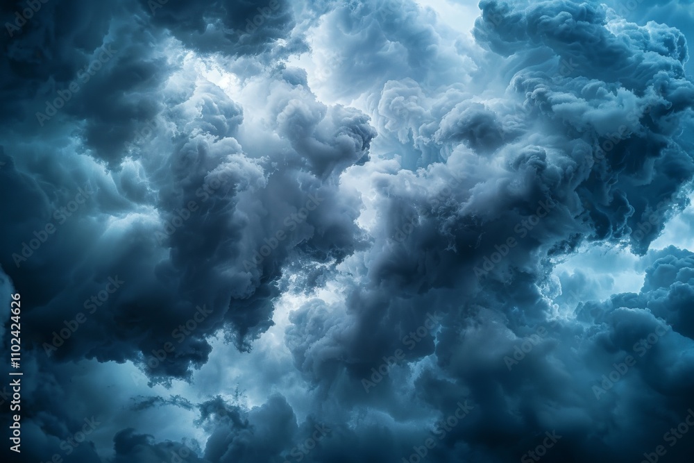 Obraz premium Dark clouds contributing to a dramatic sky