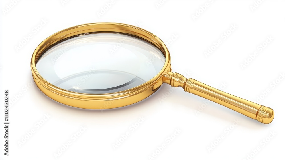 Vector magnifying glass illustration on a white background. Vector magnifying glass illustration on a white background.