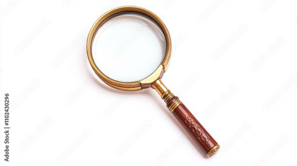 Vector magnifying glass illustration on a white background. Vector magnifying glass illustration on a white background.