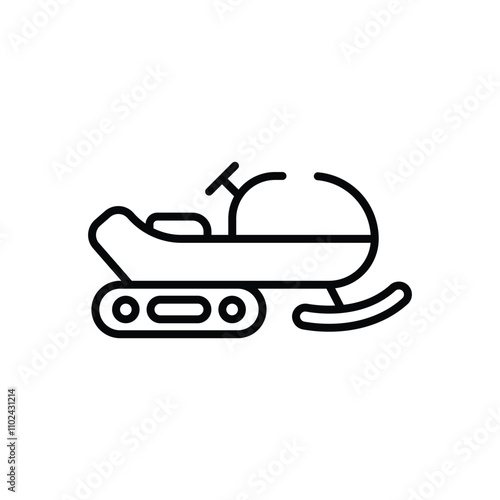 Snowmobile vector icon