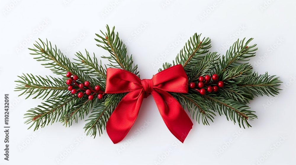 Red ribbon bow with evergreen sprigs and red berries, festive and decorative holiday design, elegant Christmas arrangement, traditional seasonal decor, perfect for celebrations
Red ribbon bow with evergreen sprigs and red berries, festive and decorative holiday design, elegant Christmas arrangement, traditional seasonal decor, perfect for celebrations