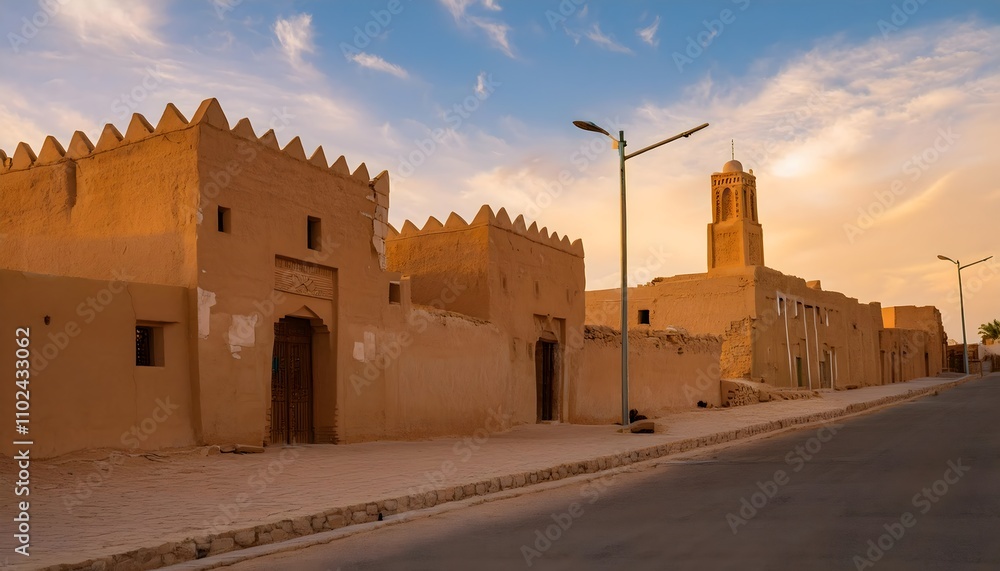 Fototapeta premium Streets of the old city of Diriyah near Riyadh, Kingdom of Saudi Arabia.