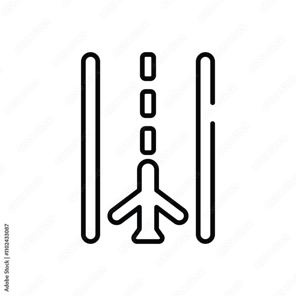 Airport Runway vector icon Airport Runway vector icon