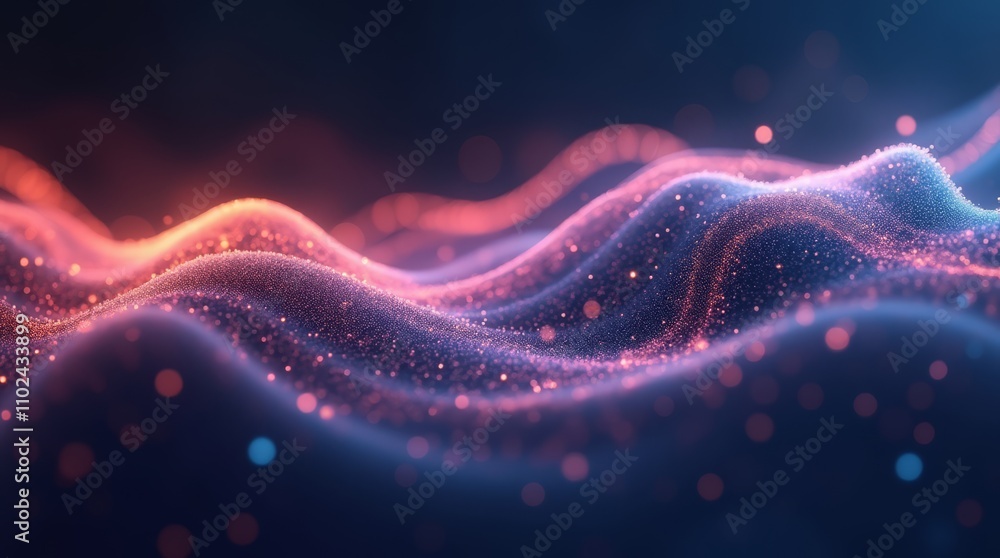 Digital illustration with abstract waves. Digital illustration with abstract waves.
