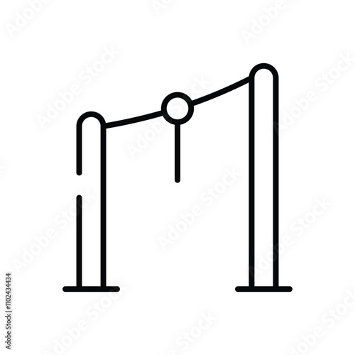 Zip Line vector icon