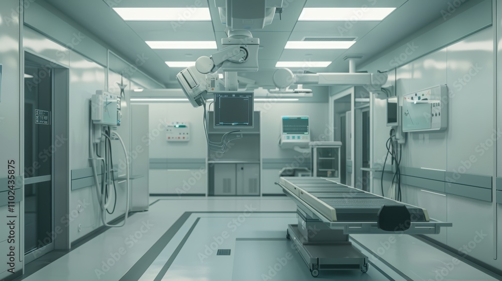 Modern X-Ray Room Setup with Emphasis on Safety Protocols and Protective Measures Modern X-Ray Room Setup with Emphasis on Safety Protocols and Protective Measures